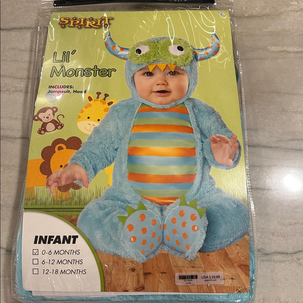 Spirit Infant Monster Costume in Blue and Green